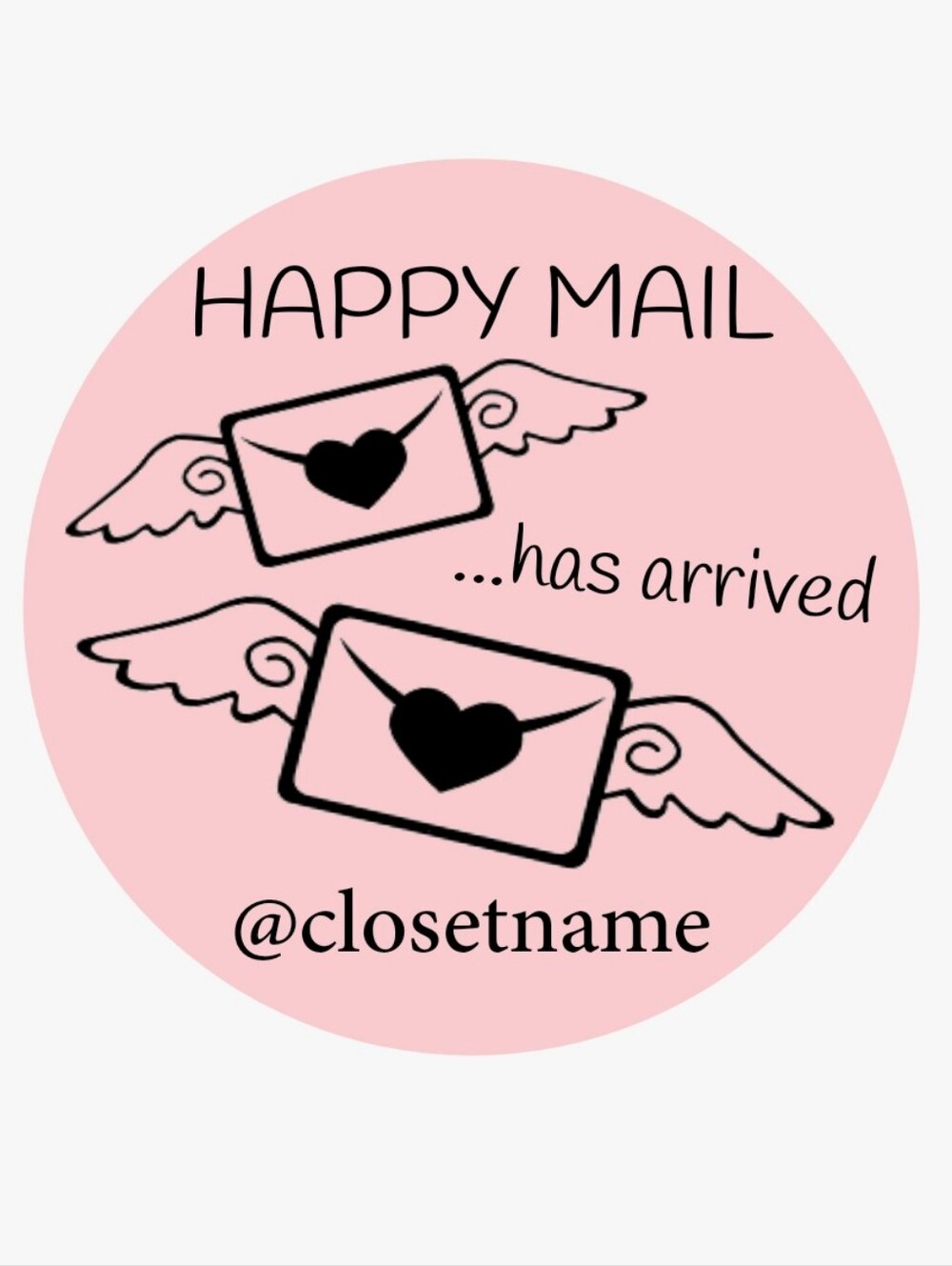 100ct. HAPPY MAIL, CUSTOM STICKERS